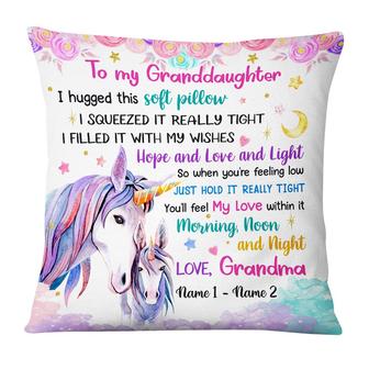 Personalized Mom Grandma Daughter Granddaughter Unicorn Pillow - Thegiftio