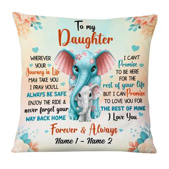 Personalized Mom Grandma Daughter Granddaughter Elephant Pillow - Thegiftio UK