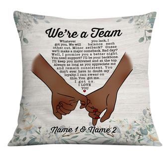 Personalized BWA Couple We Are A Team Pillow - Thegiftio UK