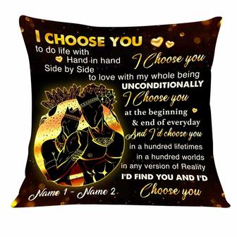 Personalized BWA Couple Husband Wife Choose You Pillow - Thegiftio