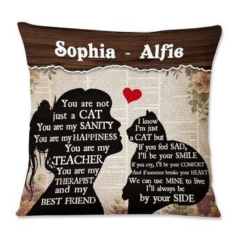 Personalized Cat Mom Gifts, Cat Mom Conversation Pillow - Thegiftio
