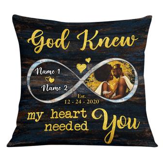 Personalized BWA Couple My Heart Needed You Pillow - Thegiftio UK