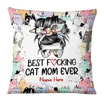 Personalized Cat Mom Gifts Funny Gift, Cat Mom Pillow - Thegiftio