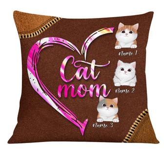 Personalized Cat Lovers Gifts, Cat Mom Pillow - Thegiftio