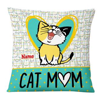 Personalized Christmas Gift For Cat Mom Gifts For Cat Lover, Cat Mom Pillow - Thegiftio