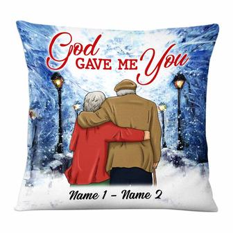 Personalized Old Couple Gifts, God Gave Me You Pillow - Thegiftio UK
