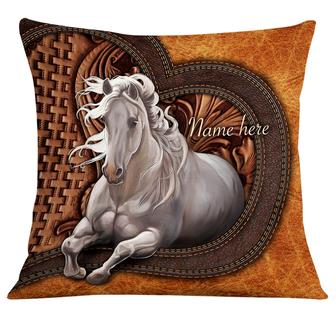 Personalized Horse Riding, Horse Gift, Gift for Horse Lovers Pillow - Thegiftio