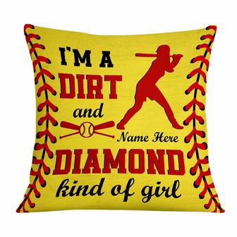 Personalized Love Softball Girl Pillow - Thegiftio UK