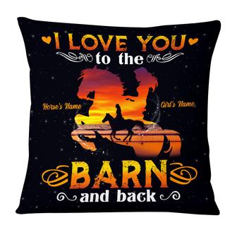 Personalized Horse I Love You To The Barn and Back Pillow - Thegiftio UK