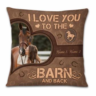 Personalized Love Horse To The Barn And Back Pillow - Thegiftio UK