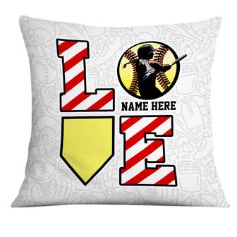Personalized Gift for Her, Love Softball, Love Softball Girl Pillow - Thegiftio UK