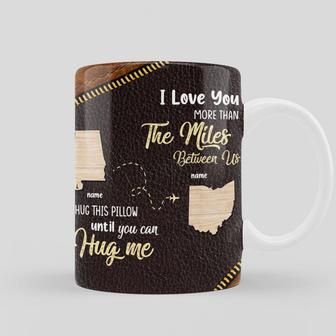 Personalized Family Long Distance Map State Mug - Thegiftio UK