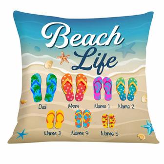 Personalized Summer Beach, Summer Vibes, Retro Summer, Retro Beach Gift, Beach Life Pillow - Thegiftio UK