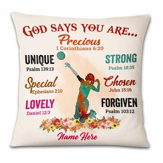 Personalized Volleyball Gift, Love Volleyball, Love Volleyball God Says Pillow - Thegiftio UK