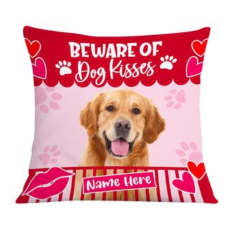 Personalized Dog Kisses Photo Pillow - Thegiftio UK