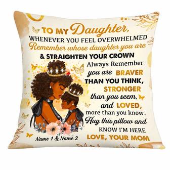 Personalized Mom Grandma BWA Daughter Granddaughter Pillow - Thegiftio UK