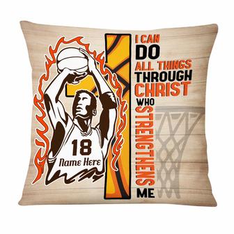 Personalized Basketball Gift, Present For Basketball Lover, Basketball Supporter, Love Basketball Player Pillow - Thegiftio