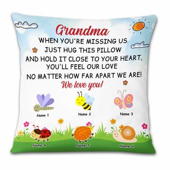 Personalized Bugs Mom Grandma Daughter Granddaughter Hug This Pillow - Thegiftio UK