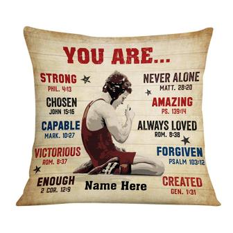 Personalized Wrestling God Says You Are Pillow - Thegiftio UK