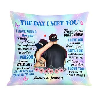 Personalized Couple The Day I Met You Pillow - Thegiftio UK