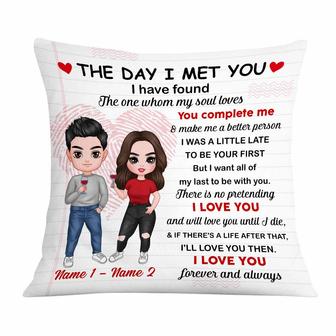 Personalized Couple The Day Pillow - Thegiftio UK