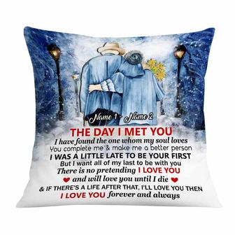 Personalized Old Couple The Day I Met You Pillow - Thegiftio UK
