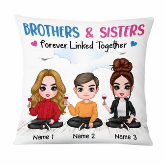 Personalized Brother Sister Pillow for Family Decor - Thegiftio UK