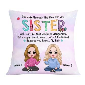 Personalized Family Icon Sisters Pillow - Thegiftio UK