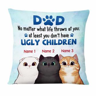 Personalized Cat Dad Beautiful Children Pillow - Thegiftio