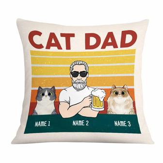Personalized Cat Dad Pillow - Thegiftio