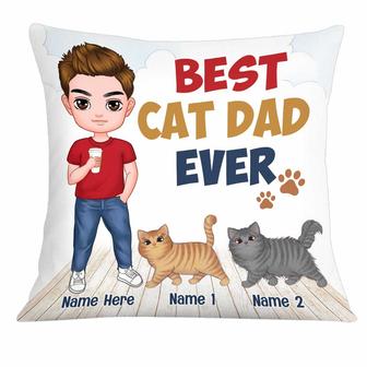 Personalized Cat Dad Pillow - Thegiftio