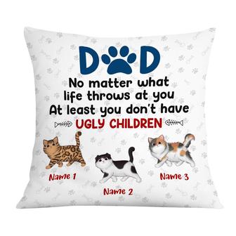 Personalized Cat Dad Pillow - Thegiftio