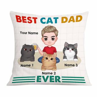 Personalized Cat Dad Pillow - Thegiftio