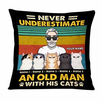 Personalized Cat Dad Pillow - Thegiftio