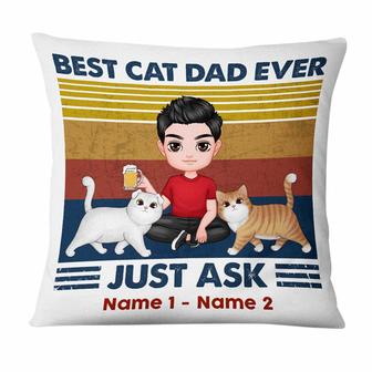 Personalized Cat Dad Pillow - Thegiftio