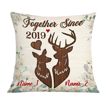 Personalized Hunting Deer Couple Pillow - Thegiftio UK