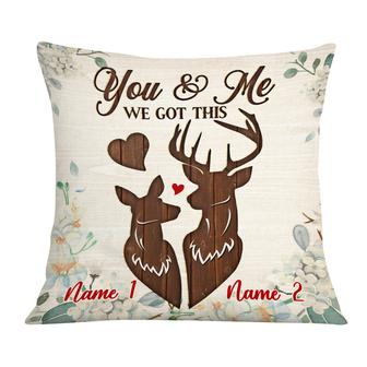 Personalized Hunting Deer Couple Pillow - Thegiftio UK