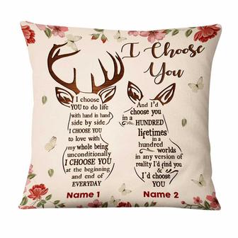 Personalized Hunting Deer Couple Pillow - Thegiftio UK