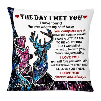 Personalized Hunting Deer Couple Pillow - Thegiftio