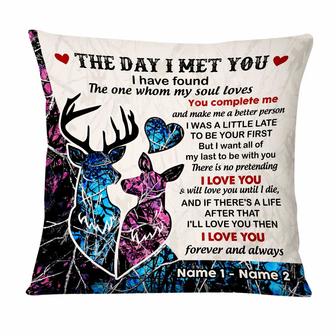 Personalized Hunting Deer Couple Pillow - Thegiftio