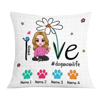 Personalized Dog Mom Love Pillow - Thegiftio