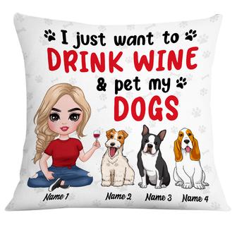 Personalized Dog Mom Love Drink Pillow - Thegiftio UK