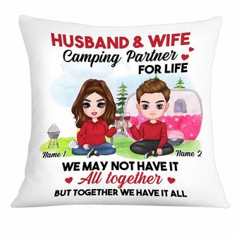 Personalized Camping Couple Love Pillow - Thegiftio UK