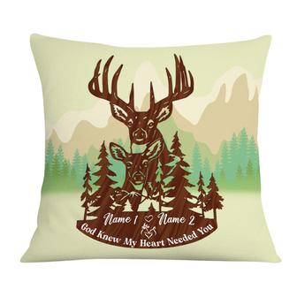 Personalized Deer Hunting Couple Pillow - Thegiftio UK