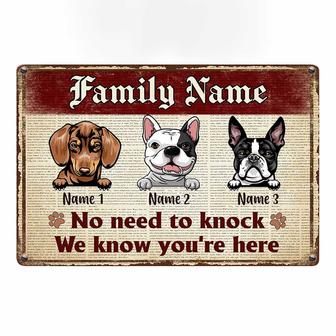 Personalized Dog Welcome Metal Sign for Pet Lovers - Thegiftio UK