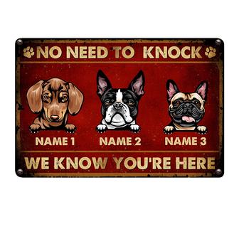 Personalized Dog Welcome Metal Sign for Pet Lovers - Thegiftio UK
