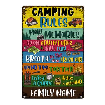 Personalized Metal Sign for Camping Enthusiasts - Thegiftio UK