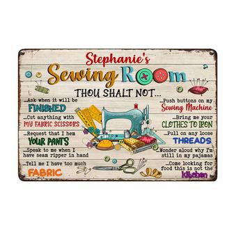 Personalized Metal Sign for Sewing Room Decor - Thegiftio UK