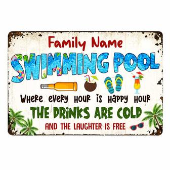 Personalized Metal Sign for Pool Lovers - Thegiftio UK
