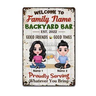 Personalized Metal Sign for Backyard Bar Lovers - Thegiftio UK